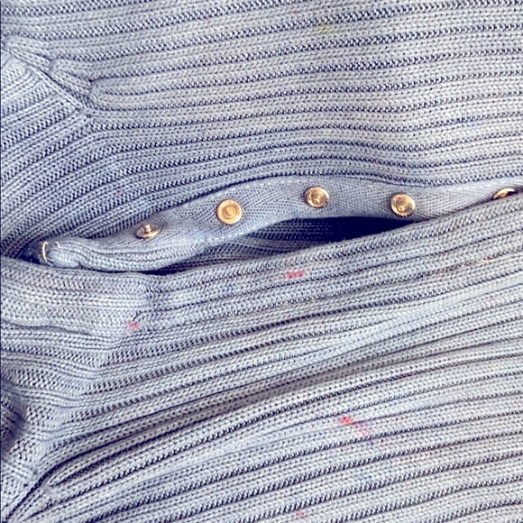Blue button up turtle necksweater - Picture 6 of 7